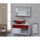 Conjunto Gabinete Para Banheiro com Cuba e Espelheira New Stilo