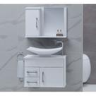 Conjunto Gabinete para Banheiro com Cuba e Espelheira Turin Branco Conjunto Gabinete para Banheiro com Cuba e Espelheira Turin Branco