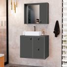 Conjunto Gabinete para Banheiro com Cuba Sobrepor e Espelheira Toro 60 Cm