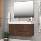 Conjunto Gabinete para Banheiro com Espelheira Califórnia 80