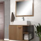 Conjunto Gabinete para Banheiro com Espelheira e Cuba Nassau