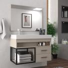 Conjunto Gabinete para Banheiro com Espelheira New 80 Conjunto Gabinete para Banheiro com Espelheira New 80