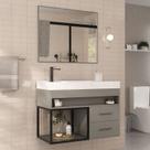 Conjunto Gabinete para Banheiro com Espelheira New 80 Conjunto Gabinete para Banheiro com Espelheira New 80