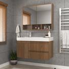 Conjunto Gabinete para Banheiro com Espelheira Orla 80