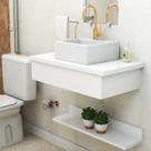 Conjunto Gabinete para Banheiro Completo com Cuba Espelheira Dublin