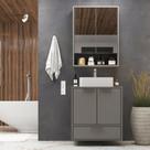 Conjunto Gabinete para Banheiro Modulado 601 60cm 100% Mdf Bp Prime Yescasa