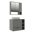 Conjunto Gabinete para Banheiro Modular Prime Yescasa 802 80cm 100% MDF