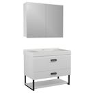 Conjunto Gabinete para Banheiro Suspenso Ucrânia 80cm