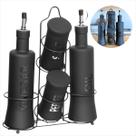 Conjunto Galheteiro Nero Com Suporte Saleiro e Pimenteiro - 5 Peças Conjunto Galheteiro Nero Com Suporte Saleiro e Pimenteiro - 5 Peças