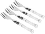 Conjunto garfos p/sobremesa 4 peças tasty - cristal
