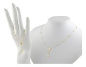 Conjunto Gargantilha Pulseira Terço 45 Cm 3 Mm Ouro 18k 750