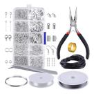 Conjunto genérico de fabricação de joias para brincos, colares e pulseiras
