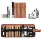 Conjunto genérico de lápis Sketch, 28 unidades com estojo para artistas e iniciantes Conjunto genérico de lápis Sketch, 28 unidades com estojo para artistas e iniciantes