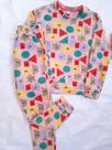 Conjunto geométrico calça e blusa soft tam P adulto veste 36/38 Anos