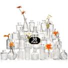 Conjunto Glass Bud Vase Arme de 30 com design vintage de 30 ml para flores