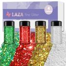 Conjunto Glitter Laza Iridescent Chunky de 4 cores de 320 ml