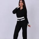Conjunto gola polo com calça Barra listrada Conjunto gola polo com calça Barra listrada
