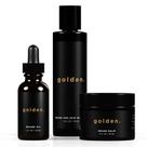 Conjunto Golden Grooming Co. para Cuidados Diários com a Barba - Óleo, Bálsamo e Shampoo Conjunto Golden Grooming Co. para Cuidados Diários com a Barba - Óleo, Bálsamo e Shampoo