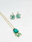 Conjunto Gota cristal, turmalina paraiba.