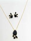 Conjunto Gota Onix banhado a ouro