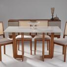 Conjunto Grécia Mesa Badem 120cm 4 Cadeira Sila