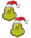 Conjunto Grinchmas de anagrama de balão, 2 balões metalizados de 76 cm