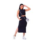 Conjunto Gringa Verão Tendência Blusa E Saia Midi