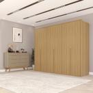 Conjunto Guarda-Roupa Casal 6 Portas 6 Gavetas Cômoda 8 Gavetas com Tampo MDF Lizz Marrom/Hanover Conjunto Guarda-Roupa Casal 6 Portas 6 Gavetas Cômoda 8 Gavetas com Tampo MDF Lizz Marrom/Hanover