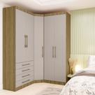 Conjunto Guarda Roupa Modulado Canto 3 Peças 5 Portas 4 Gavetas Paris Eucamóveis