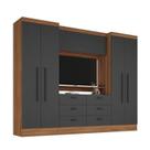 Conjunto Guarda-roupa Modulado Viena 4 Portas 6 Gavetas 3 Peças Yescasa