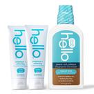 Conjunto Hello Antiplaque Whitening - Creme Dental e Enxaguante Bucal