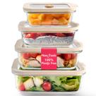 Conjunto Hermético Ziruma de 4 Recipientes de Vidro para Armazenamento de Alimentos Conjunto Hermético Ziruma de 4 Recipientes de Vidro para Armazenamento de Alimentos