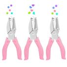 Conjunto Hole Punch UCEC, pacote com 3 Star Heart Circle, 6 cm