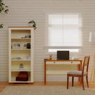 Conjunto Home Office 1 Mesa 120cm 2 Gavetas 1 Estante para Livros Ananda CabeCasa MadeiraMadeira Off White/Mel
