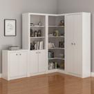 Conjunto Home Office 4 Peças MDP 6 Portas 4 Prateleiras Branco Tecno Mobili