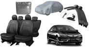 Conjunto Honda City 16-19: Capa de Couro, Capa de Cobrir e Limpador de Parabrisa