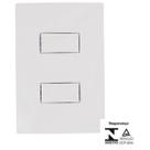 Conjunto I9 2 Interruptor Paralelo 10A Branco Ilumi Conjunto I9 2 Interruptor Paralelo 10A Branco Ilumi
