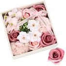 Conjunto ideal de sabonete de banho com aroma floral Swan Rose em caixa de presente