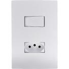 Conjunto Ilumi I9-Inove Branco Com Placa 1 Simples + Tomada 2P+T. 10A. - 94200