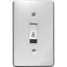 Conjunto Ilumi Pratika Branco Com Placa Pulsador 1 Tecla Campainha - 1913