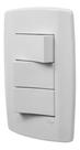 conjunto ilumi slim branco com 3 teclas interruptores simples