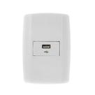 conjunto ilumi slim branco com placa 1 tomada USB