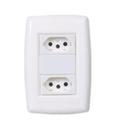 Conjunto Ilumi Stylus 4X2 Placa 2 Tomadas 20A Monobloco 250V - Ilumi materiais elétricos