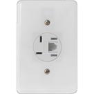 Conjunto Ilumi Stylus Branco Com Placa 1 Tomada De Telefone - 2551 Conjunto Ilumi Stylus Branco Com Placa 1 Tomada De Telefone - 2551