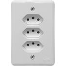 Conjunto Ilumi Stylus Branco Com Placa 3 Tomadas 2P+T. 20A. - 201211 Monobloco Conjunto Ilumi Stylus Branco Com Placa 3 Tomadas 2P+T. 20A. - 201211 Monobloco