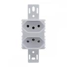 Conjunto Ilumi Stylus Branco Sem Placa 2 Tomadas 2P+T. 10A. - 20120/0 Conjunto Ilumi Stylus Branco Sem Placa 2 Tomadas 2P+T. 10A. - 20120/0