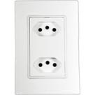 Conjunto Ilumi Vivaz Branco Com Placa 2 Tomadas 10A. - 78120 Monobloco Conjunto Ilumi Vivaz Branco Com Placa 2 Tomadas 10A. - 78120 Monobloco