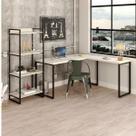 Conjunto Industrial 2 Peças 1 Escrivaninha em L e 1 Estante 4 Prateleiras Yescasa Kuadra