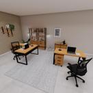 Conjunto Industrial p/ Escritório Completo 7 Peças 100% MDF