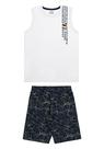 Conjunto Infantil Alakazoo Camiseta Regata Menino Em Malha Estampada Com Bermuda Confortável Conjunto Infantil Alakazoo Camiseta Regata Menino Em Malha Estampada Com Bermuda Confortável
